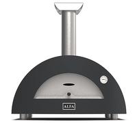 Alfa Forni Barbecue a carbone di Marca Modello Moderno 2 Pizze Legno Ardesia Grey