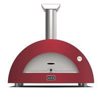 Alfa Forni Barbecue a carbone di Marca Modello Moderno 3 Pizze Legno Antique Red
