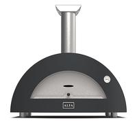 Alfa Forni Barbecue a carbone di Marca Modello Moderno 3 Pizze Legno Ardesia Grey