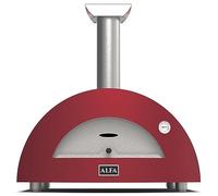 Alfa Forni Barbecue a carbonella marca moderno modello 2 pizze legna rosso antico