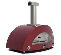 Alfa Forni Barbecue a Gas di Marca Modello Moderno 3 Pizze ibrido Antique Red