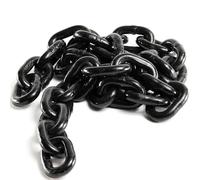 Alfa Logistik Catena in Acciaio al Metro 6mm, Lunghezza 1m - Catena Metallica Nera in Acciaio al Carbonio - Classe 8 - Resistente, Antiruggine, per Interni ed Esterni