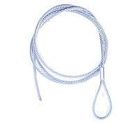 Alfa Logistik Cavo Acciaio 18mm x 2m con Occhiello - Cavi Acciaio - Cavo Metallico per Verricello, Cavo di Traino, Cavo Forestale - Fune Acciaio - Fune Metallica - Corda in Acciaio