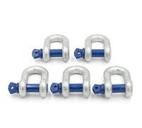 Alfa Logistik Grillo 0,33t Capacità di Carico 5 Pezzi con Bullone Oculare - Grillo Acciaio a Forma Dritto DW - Grillo ad Alta Resistenza in Acciaio Zincato a Caldo - Grillo di Sollevamento