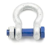 Alfa Logistik Grillo 6,5t Capacità di Carico 1 Pezzo con Bullone Oculare con Dado e Stecca - Grillo Acciaio a Forma Riccia BX - Grillo ad Alta Resistenza - Acciaio Zincato a Caldo Grillo Rotondo