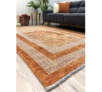 Alfa Rich Tappeto arancione bruciato 9x12 per soggiorno camera da letto Decor cotone lavabile Pet Friendly