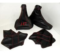 Alfa Romeo 147 Kit CUFFIA cambio freno Vera Pelle + COPRI MANIGLIE ant e post