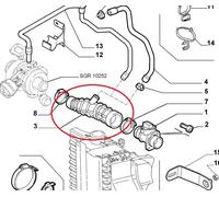 ALFA ROMEO 147 MANICOTTO COLLEGAMENTO DA TURBINA A DEBIMETRO Per 46794405