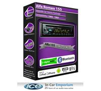 Alfa Romeo 155 Radio DAB, Lettore Stereo CD USB AUX Pioneer, Bluetooth Vivavoce