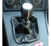 ALFA ROMEO 159 CUFFIA CAMBIO + RIVESTIMENTO POMELLO PELLE NERA CUCITURE CUOIO