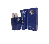 Alfa Romeo Blue Eau De Toilette Spray 125ml Gel 90ml Profumo Uomo Woody