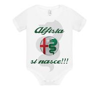 Alfa Romeo Body divertente neonato alfista si nasce tribute logo alfaromeo