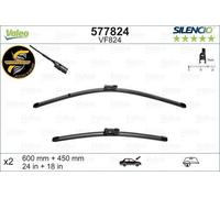 Alfa Romeo Giulia Coppia Spazzole Tergicristallo Anteriori Valeo 60/45CM