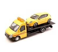 MODELLINO IN SCALA COMPATIBILE CON ALFA ROMEO MITO + FLATBED TRANSPORTER 1:43 BURAGO BU31406
