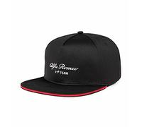 Alfa Romeo Racing F1 2023 Team Flat Brim Cappello Nero, Nero, Taglia Unica