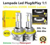 ALFA ROMEO STELVIO 16- LAMPADE LED DIURNE/ABBAGL PLUG&PLAY H15 12V 30000 LM U.W.