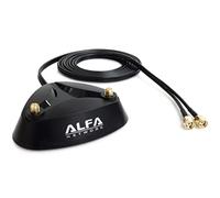 ALFA - Supporto magnetico doppio per antenna con cavo RG-174 RF da 2 m