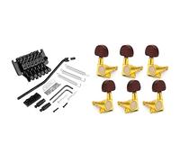 ALFAAL 1 Impostare La Chitarra Elettrica Doppio Ponte Tremolo Con Chitarra Bloccato Sintonizzatore Stringa Tuning PEG Pulsante