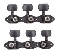 ALFAAL 1 Paio Vintage Acoustic Guitar String String Tuning Pegs Guitar Sintonizzatori Acacia Manopole Acacia 3R3L. Nero