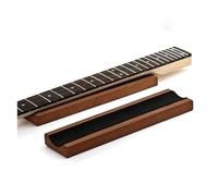 ALFAAL 1 Pezzo Chitarra Poggiatesta Poggiatesta Legno Sapele Lungo Supporto per Collo Chitarra Traforo Foderato in Sughero 297 * 70 * 20mm