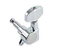 ALFAAL 1 Set Di 6 Pezzi Grandi Quadrati Sigillati Per Accordatura Per Chitarra Chiavi Accordatori Meccaniche Per Chitarra Elettrica Nero/oro/cromo (Color : Chrome 6L)