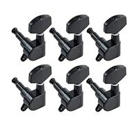 ALFAAL 1 Set Di 6 Pezzi Grandi Quadrati Sigillati Per Accordatura Per Chitarra Chiavi Accordatori Meccaniche Per Chitarra Elettrica Nero/oro/cromo (Color : Black 6L)