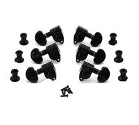 ALFAAL 1 Set Oro/Black Inline String Story Tuner Tuning Pegs Keys Teste Machine Per Chitarra Acustica Con Piccoli Pulsanti Semicerchio (Color : 1 Set Black)