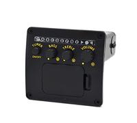 ALFAAL 10 PCS 2 Bands Equalizzatore EQ con Sintonizzatore per La Chitarra Acustica Pickup Nero Pickup Acustico