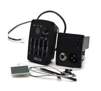 ALFAAL 10 Set Preamplificatore per Chitarra Acustica EQ A 4 Bande con Pickup per Chitarra Equalizzatore Sintonizzatore Digitale Rotondo Nero