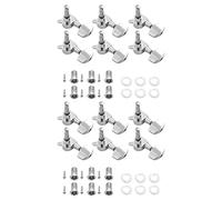 ALFAAL 12 Pezzi Argento Acoustic Guitar Machine Teste Manopole Chitarra String String Tuning Tuner PEG
