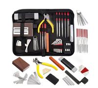 ALFAAL 16/57/74 Pezzi Kit di Strumenti per Chitarra con Borsa per Il Trasporto Strumenti di Riparazione Righello per Liutaio File Perni per Ponte per Chitarra per Chitarra (Color : 57pcs)