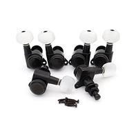 ALFAAL 1set Sintonizzatore Per Chitarra PEG Con Perla Botton Head Guitar Chitarra Sintonizzatore Machine Testa (Color : 3L3R Black)