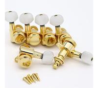 ALFAAL 1set Sintonizzatore Per Chitarra PEG Con Perla Botton Head Guitar Chitarra Sintonizzatore Machine Testa (Color : 6R Chrome)
