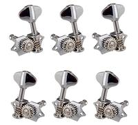 ALFAAL 3L3R 6. PCS 1:18 Guitar String String Tuning Pegs Tuner Machine Teste Testine Manopole Tuning Tasti Per Chitarra Acustica O Elettrica (Color : Silver)
