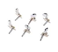 ALFAAL 3R + 3L. Macchina Per Chitarra D'argento Acoustic Teste Sintonizzatore Tuning Pegs W Ferrules Set