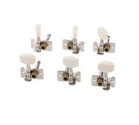 ALFAAL 3R + 3L. Pulsante Cream Guitar Machine Testa Sintonizzatori Tuning Pegs W Ferruli Viti