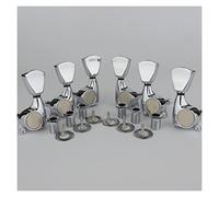 ALFAAL 3R3L. Macchina per Chitarra Testa 1:21 Sintonizzazione Sigillata Tuning Puntaners Puntaer Pulsante Trapezium Set per Chitarre Elettriche Chrome