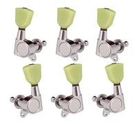 ALFAAL 3X Sinistra + 3X Sintonizzatori per Chitarra per Chitarra per Chitarra Elettrica per Chitarra Elettrica/Acustica (Color : Silver)