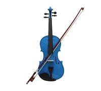 ALFAAL 4/4 Violino Blu Scuro Violino Acustico Violino Pannello in Tiglio Violino con Custodia Arco Studenti Principianti Violino Strumento Musicale