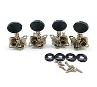 ALFAAL 4 Pezzi In Metallo Aperto Ukulele UKE Tuning Tuner Sintonizzatori Rotondi (Color : Black)