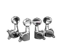 ALFAAL 4pcs Allenato Ukulele Tuning Pegs Sintonizzatori Nichel Testa 2R2L Per Ukulele