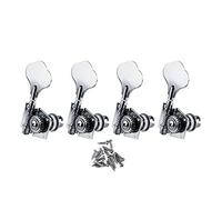 ALFAAL 4pcs Vintage Open BASS Tuning Keys Tasti Pegs Teste Machine Sintonizzatori Chrome 4R Per La Mano Destra 4 Corde Bass