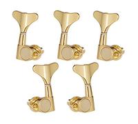 ALFAAL 5 Pezzi Golden Zinc Ley Electric Bass Sostituzione Chiuso Sinistro E Destro Tuning Tuning Tuning Keys Tuner 2L 3R