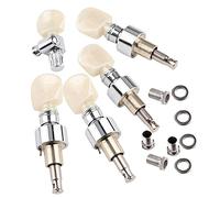 ALFAAL 5pcs 5 Stringa Banjo PIG Sostituzione PAG/Key Macchina Per Pearled Machine Quadrato Pulsante Tuning Tuner Machine Teste