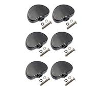 ALFAAL 6 PCS Black Guitar Tuning Pygs Tasti Tasti Sintonizzatori Machine Teste Machine Plastica Premium