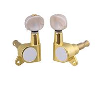 ALFAAL 6 pezzi 3l3r Tuning glacciato per chitarra folk a semicerchio pegs dorato e bianco