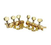 ALFAAL 6 Pezzi Blocco Guitar Tuner Tuner 1:18 Rapporto Trasparente Resistente All'usura Con Viti Di Montaggio Per La Sostituzione (Color : Gold 6R)
