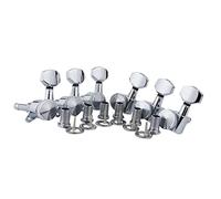 ALFAAL 6 Pezzi Blocco Guitar Tuner Tuner 1:18 Rapporto Trasparente Resistente All'usura Con Viti Di Montaggio Per La Sostituzione (Color : Silver 6L)