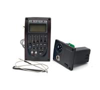 ALFAAL 6 Pezzi Pickup per Chitarra A 5 Bande per Equalizzatore EQ Preamplificatore Guitarra Acustico con Parti di Chitarra per Strumento Sintonizzatore Digitale (Color : Crimson)