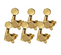 ALFAAL 6 Pezzi String Tuning Pegs Sintonizzatori Rotondi Recintati Per Accessori Per Chitarra Acustica 6R GOLD